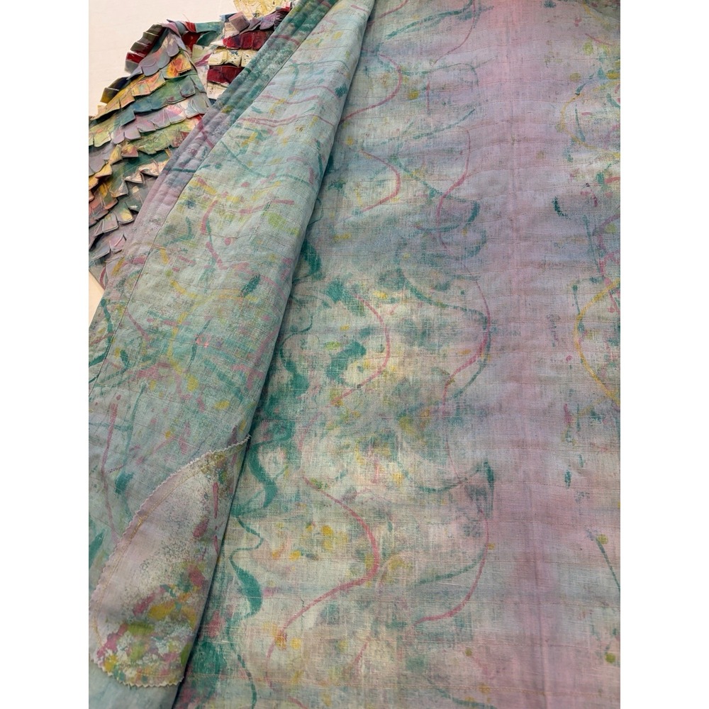 Hand Painted Art to Wear Jacket Wearable Art OOAK Fiber Art Handmade Boho Coat - Picture 7 of 16